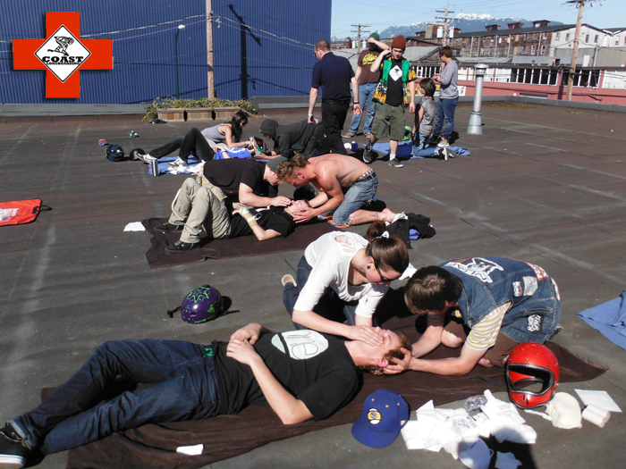 WE DID IT!!! WE GOT OUR RED CROSS TICKETS!!!! THE FIRST C.L.B.C. RED CROSS TRAINING WENT OFF WITH A BANG!!!! -  OUR NEXT CLASS OF FOURTEEN IS FULL!!!!!! EMAIL COASTLONGBOARDING@SHAW.CA TO INQUIRE ABOUT THE NEXT TRAINING DATE!!!!!! 28 RIDERS IN OUR COMMUNITY ARE TICKETED AND TRAINED TO SAVE LIVES!!!!! WERE THE SHIT!!! -  BIG THANKS TO HEIDI FOR FEEDING US ALL WEEKEND AND FINDING US SUCH A RAD INSTRUCTOR!!    - ITS GOING TO BE SPRING TIME SOON!!!! THAT MEANS CRASH SEASON!!!!! LEARN TO HELP SAVE YOUR FRIENDS LIFE!!! EVER SEE YOUR FRIEND CRASH ON A ROAD IN THE MIDDLE OF NOWHERE...NO CELL PHONE!!!! AND FOAMING FROM THE MOUTH!!!!!!!! OR NOT MOVING AT ALL??!! LETS GET TRAINED!!!!! READ THIS INFO ON THE POSTER AND LETS DO THIS!!!!!  - EMAIL COASTLONGBOARDING@SHAW.CA -  TO SIGN UP FOR THE NEXT C.L.B.C. RED CROSS TRAINING ASAP!!!!!!!!!!!!!!!!!!!!!!!!!!!!!!!!!!!!!!!!!!!!!!!!!!!!!!!!!!!!
				
 on COASTLONGBOARDING.COM